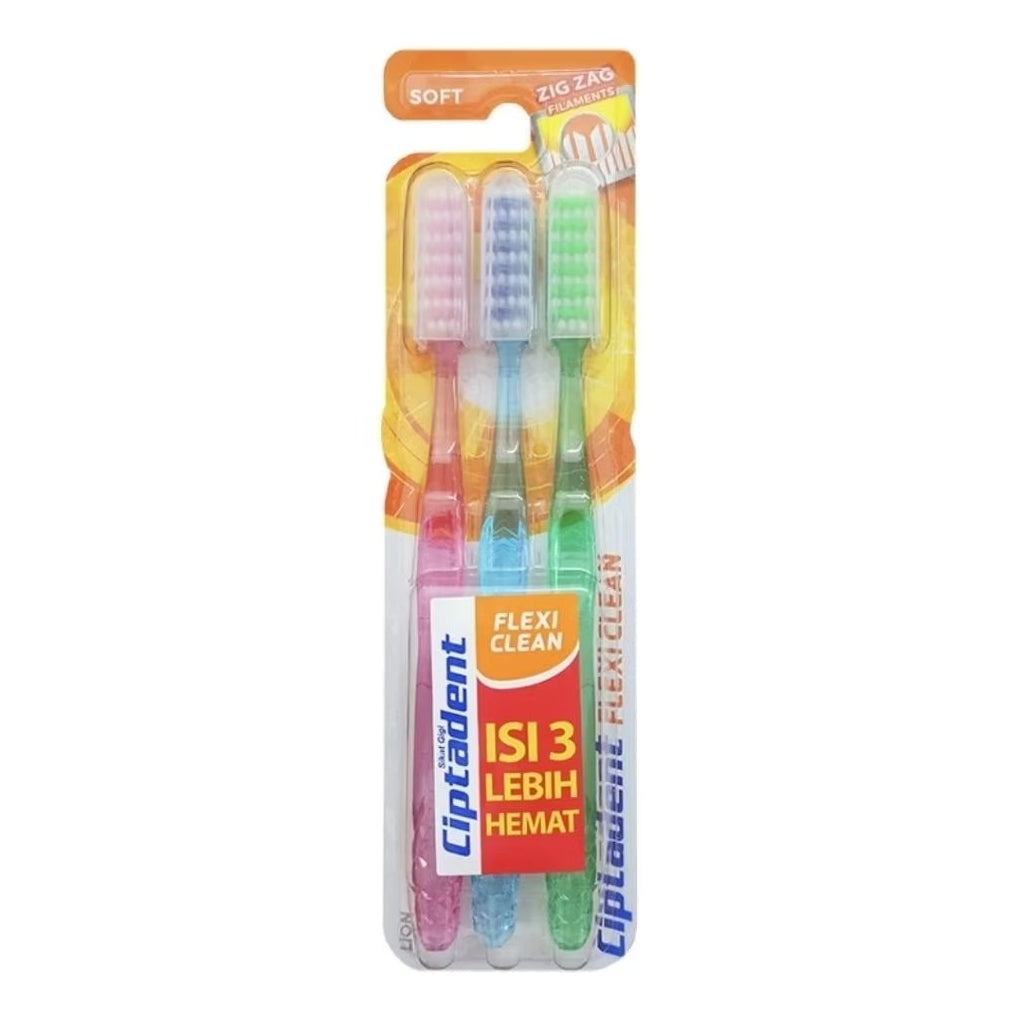Ciptadent Sikat Gigi Crystal Clean Soft 3 Pcs