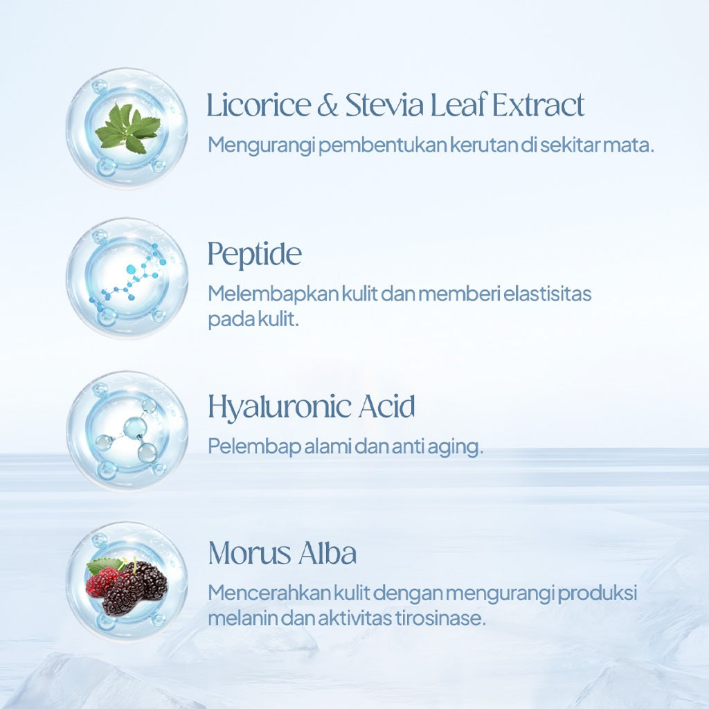 Implora Crystalice Eye Serum | Mengurangi mata panda | Mencerahkan dan melembapkan area mata | Mencegah Kerutan