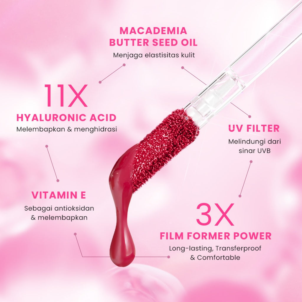 Hanasui Next Level Liplast Cream - Liplast Cream Tahan Lama Pigmented Matte Finish Maximum Coverage Ringan