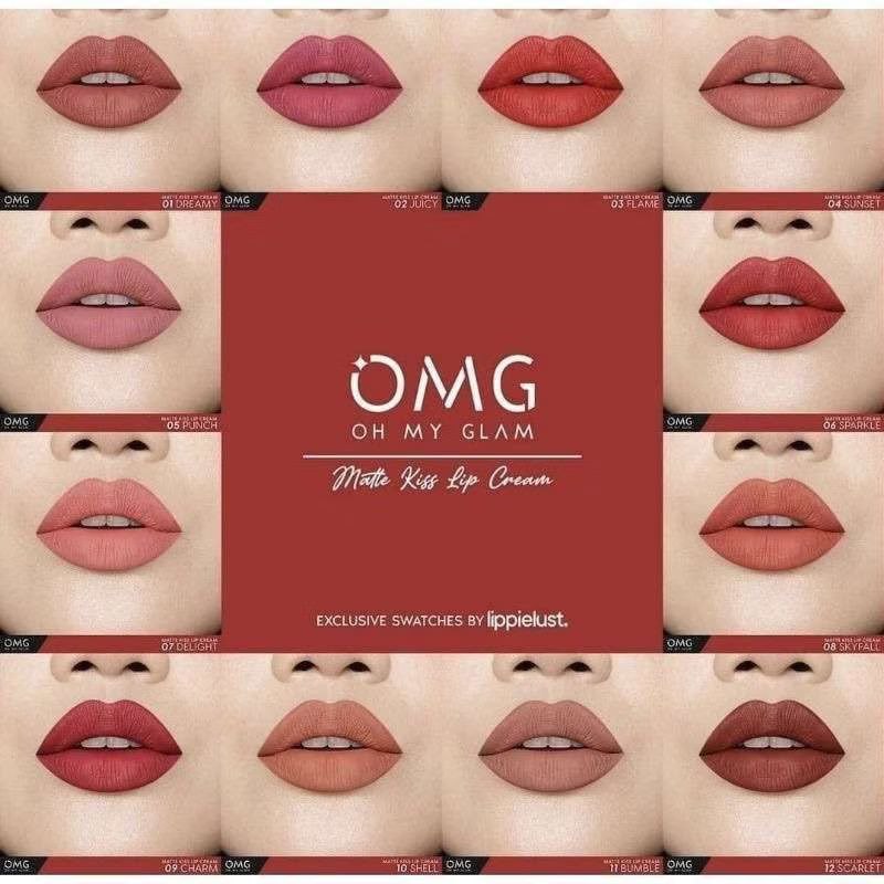 OMG OH MY GLAM MATTELAST LIP CREAM 2.9 G LIPSTICK  MATTE DENGAN WARNA INTENSE TAHAN LAMA & RINGAN