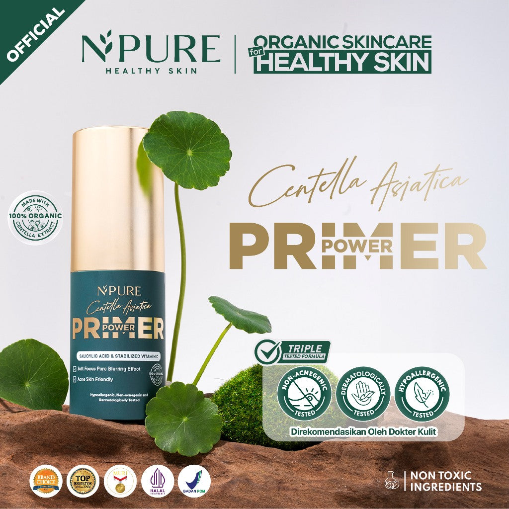 NPURE Centella Asiatica Power Primer / Base Makeup / Blurring effect / Primer Kulit Berjerawat