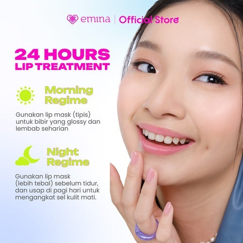 [SPECIAL 11.11] Emina Lip Mask x Musik Tiger - Masker Perawatan Bibir Lembab, High-Moisture Tech, Mencerahkan bibir, menghaluskan dan melembabkan
