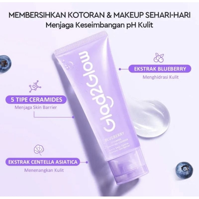 Glad2Glow Gel Pembersih Wajah 70 ml