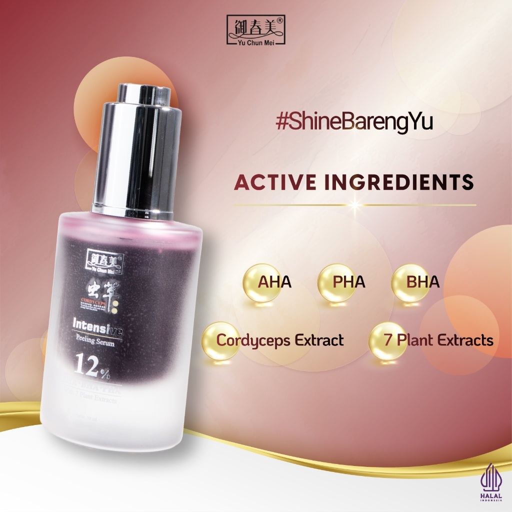 [ NEW LAUNCHING ] YU CHUN MEI Intensive Peeling Serum 30ml - AHA BHA PHA & 7 Plant Extract