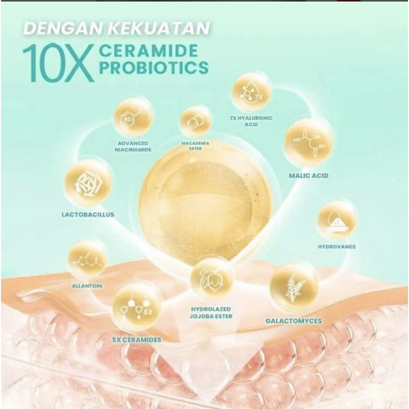 Hanasui Ceramide Probiotics Moisturizer Gel Pelembap Wajah 30 g