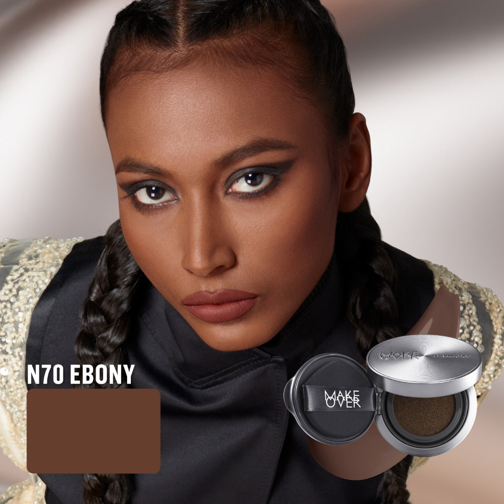 [SPECIAL 11.11] NEW! MAKE OVER Hydrastay Prismatic Glass Cushion - Glow Aqeela Sargio Cushion Plumpy Tahan Cuaca Panas Lembab Anti Crack Smudgeproof Tidak Cakey Tidak Crease High Coverage Tahan Banting Radiant Foundation Compact Makeup