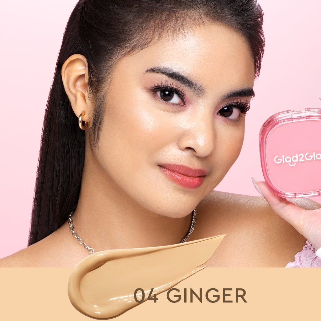 Glad2Glow Perfect Cover Cushion Foundation Waterproof Make Up Setting Concealer BB Cream Tahan Lama Hingga 12 Jam Hasil Akhir Glowing Dan Menyatu Dengan Warna Kulit Tekstur Ringan Di Wajah Full Coverage Velvet To Matte g2glow official store