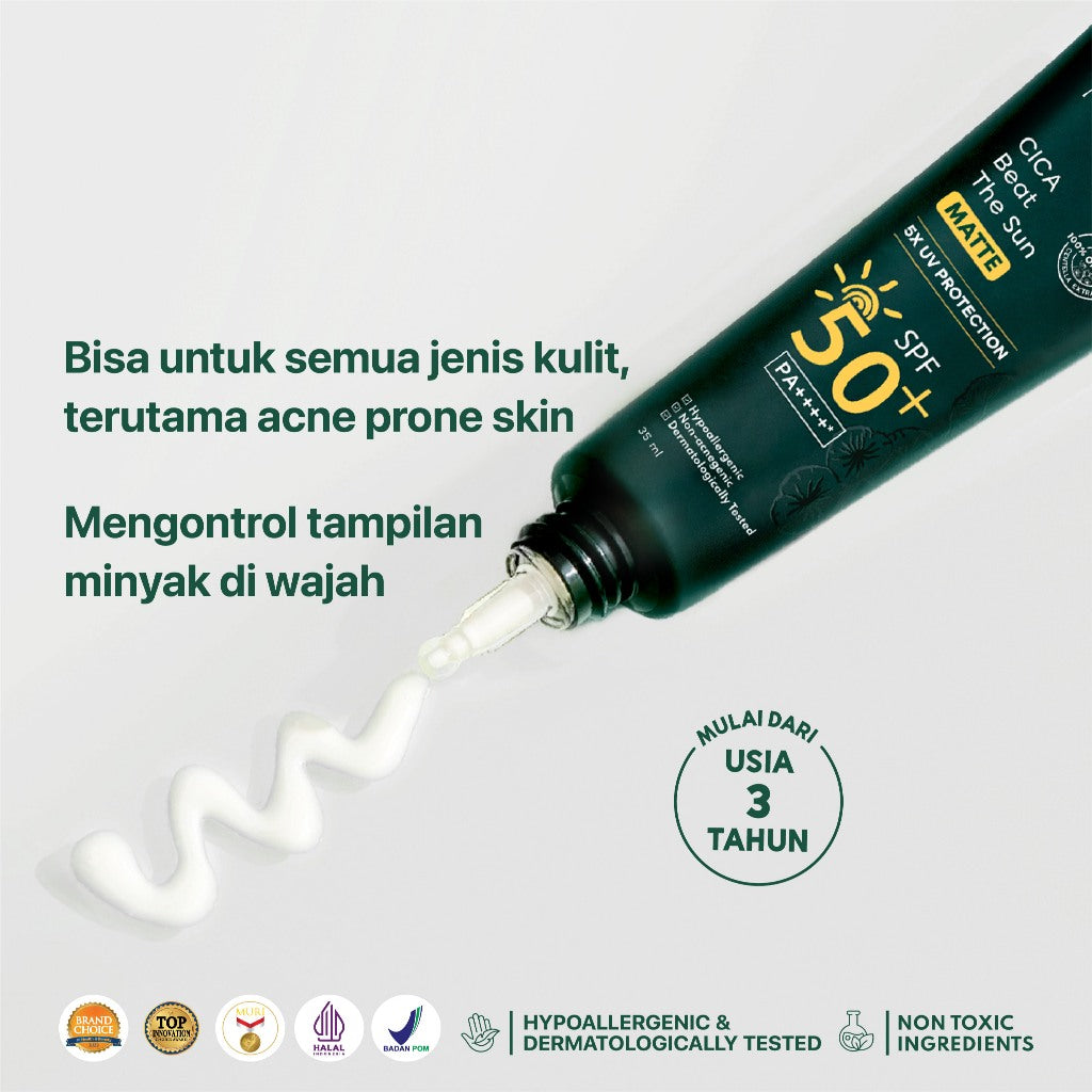 BELI 1 GRATIS 1 - LEBIH MURAH - NPURE Cica Beat The Sun Glow + Matte SPF 50+ PA++++/ SUNSCREEN JERAWAT / SUNSCREEN HYPOALLERGENIC Acid Extract Beruntusan Hydrating - Exclusive Creator