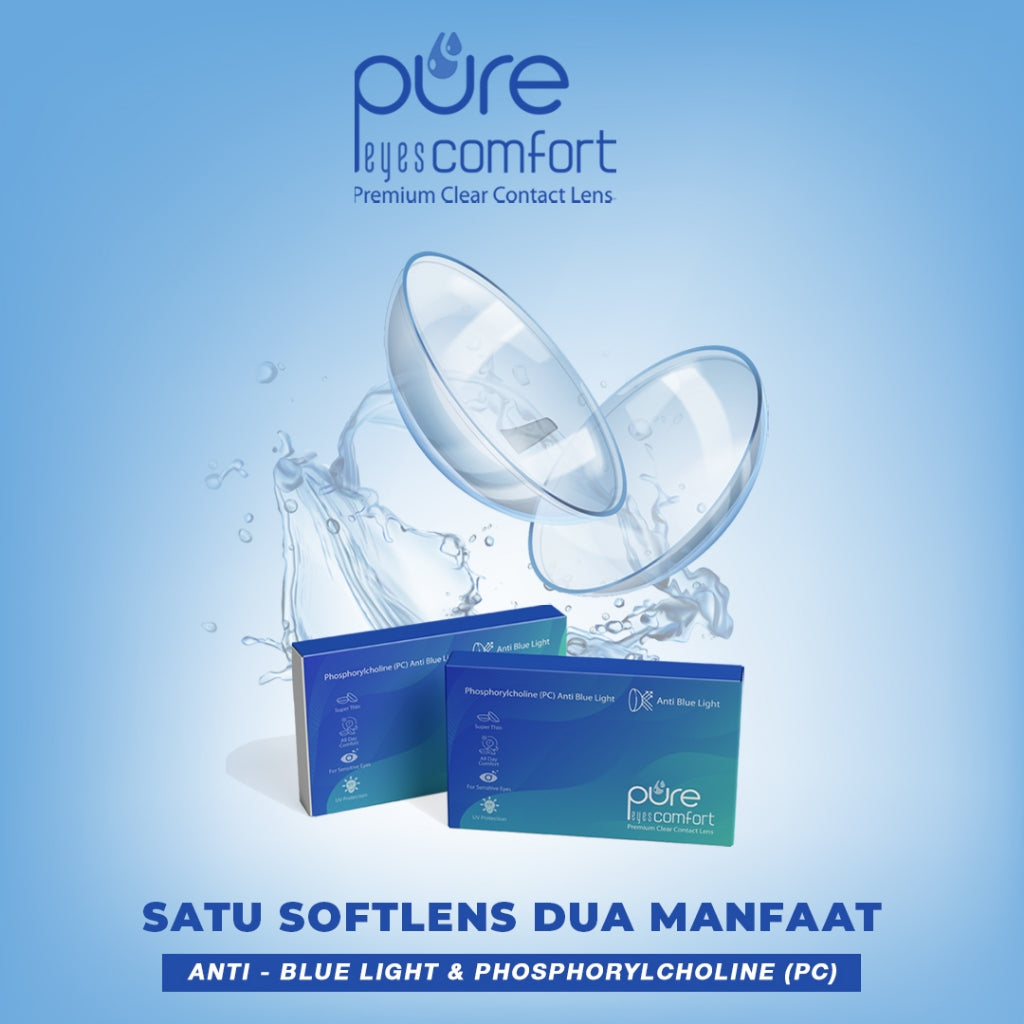 Softlens Bening CLEAR Premium Pure Eyes Comfort Power Mata Minus Jaminan Kualitas Nyaman Mata jernih