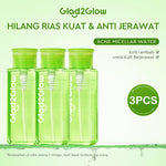 GLAD2GLOW Mugwort Salicylic Acid Acne Clear Micellar Water 300ml For Acne-Prone Skin/Panthenol Sensitive Care Pembersih Wajah Make Up Remover Cleansing Water Dan Oil-Control Hydrating Jerawat Control Membersihkan Makeup Waterproof g2glow official store