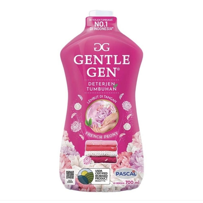 Gentle Gen Deterjen Cair Tumbuhan 700 Ml Aroma French Peony
