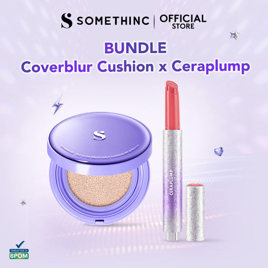 [BUNDLE HEMAT] SOMETHINC Coverblur Pro Filter Breathable Cushion SPF 40 PA++++ x Ceraplump Tinted Lip Balm SPF25 PA++++