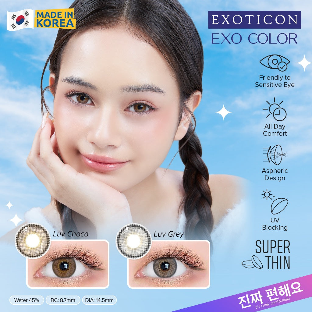 Exoticon Softlens - Exoticon Color - Exo Color Luv Grey | Luv Choco | Softlens Korea