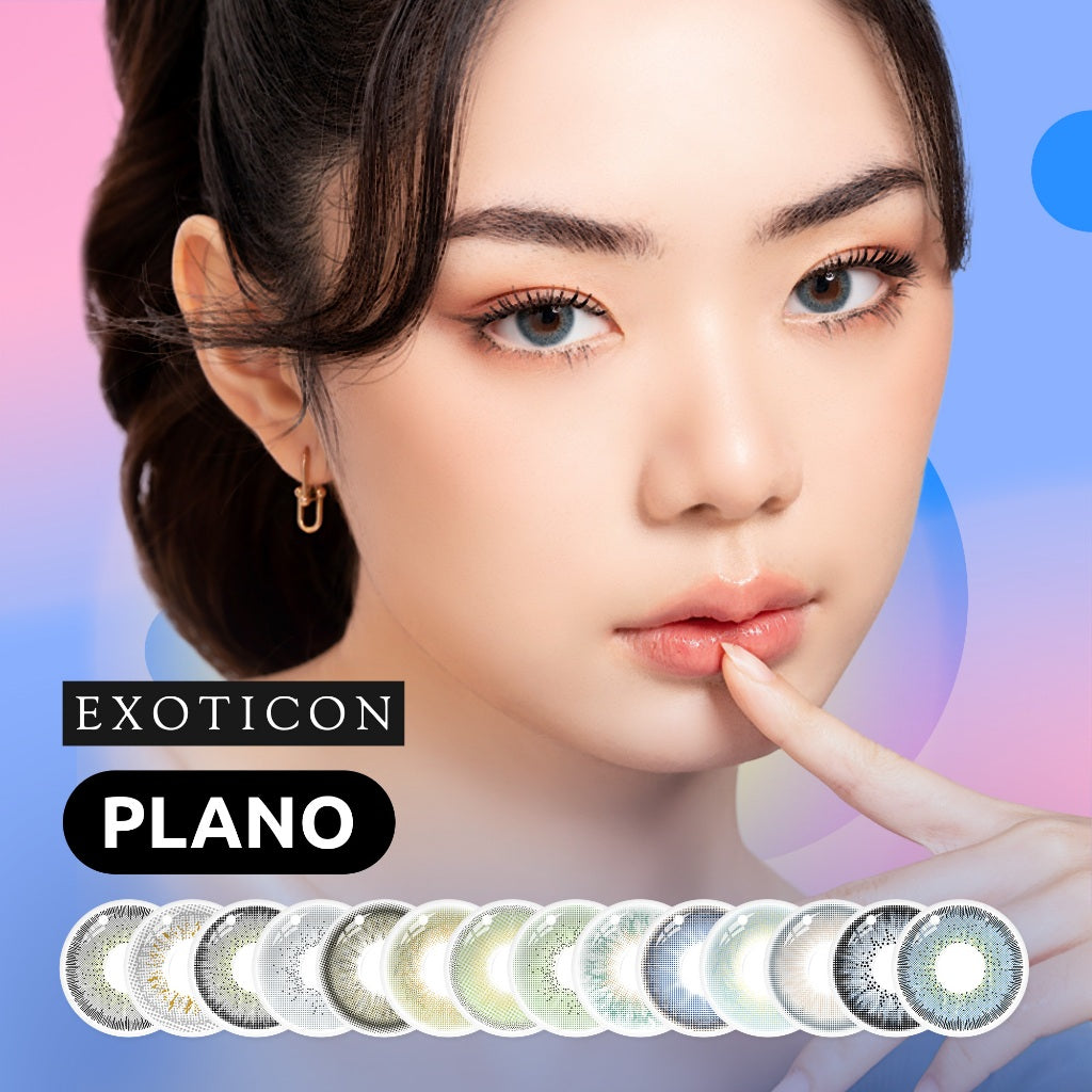 Exoticon Softlens Blue , Green Series (Plano Only) | Soflens Normal | Soflens Biru | Soflens Hijau