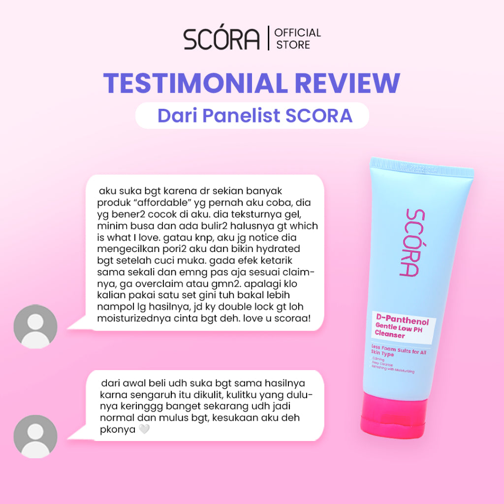 IRIT BEBAS KERING SCORA D-Panthenol Gentle Low pH Cleanser Sabun Cuci Muka Sensitive Skin Friendly [TwinPack 2 Pcs]