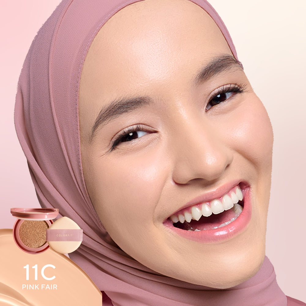 [New Shades!] WARDAH Refill Colorfit Perfect Glow Cushion normal Healthy-Glow Finish foundation bbcream with Centella Asiatica - Cushion Miskah Tahan Lama dengan Bedak - Makeup