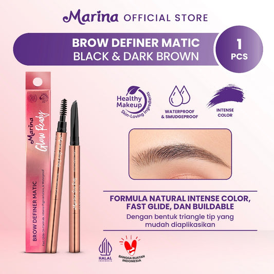 Marina Glow Ready Brow Definer Matic - Pensil Alis - Exp : 08.2025