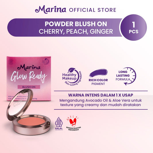 Marina Glow Ready Powder Blush On - Exp : 01.2027