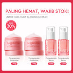 [ORDER NOW, HEMAT 30K]Glad2Glow Day & Night Renew Cerah Bundle Moisturizer+Serum Set Brightening 10%Niacinamide Peeling Eksfoliasi Retinol  tone up Pelembab Tubuh Kit Perawatan Kulit Hidrasi Delima Pelembab Wajah Pencerah Krim Gel g2glow official store