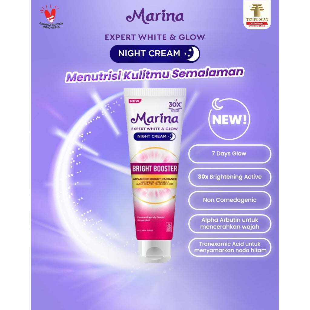 Marina Expert White & Glow Night Cream – Bright Booster 20ml - Exp Date [04.2027]