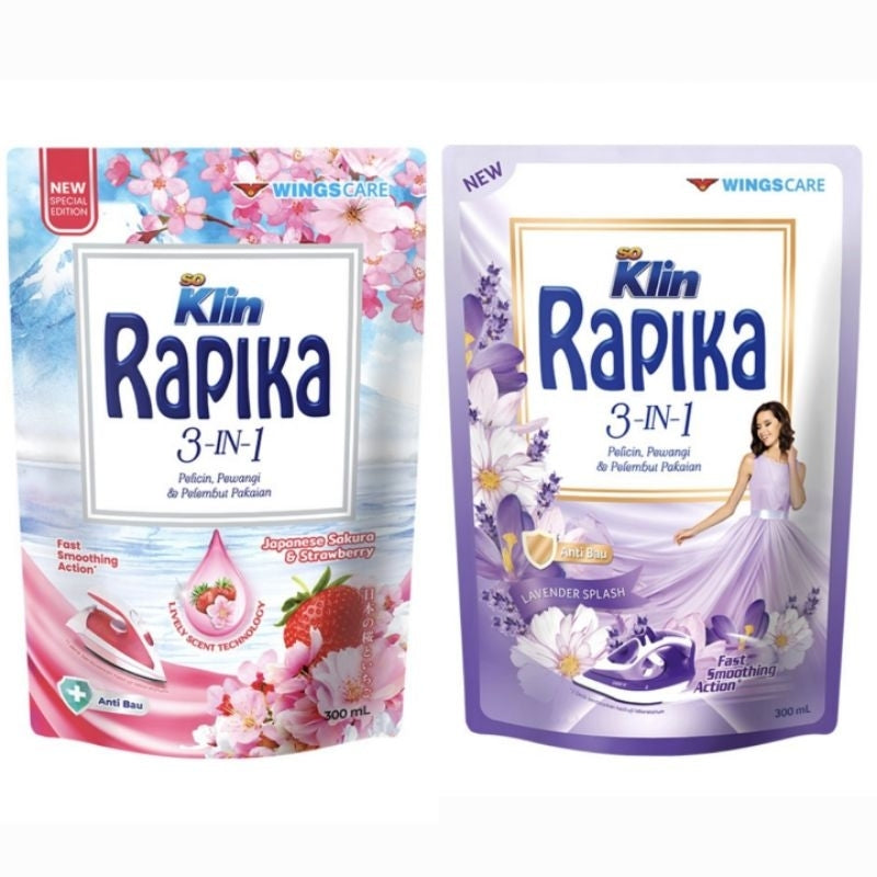 Rapika Pelicin, Pewangi & Pelembut Pakaian Refill 300 ml