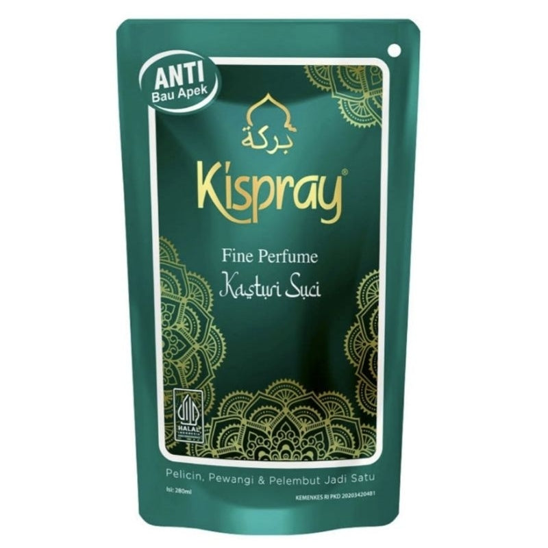 Kispray Pelicin, Pewangi & Pelembut Pakaian Refill 280 ml