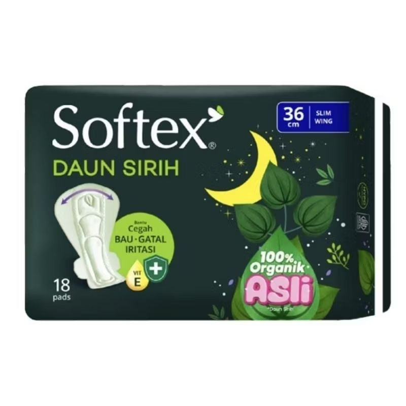 Softex Daun Sirih Pembalut Wanita Wing 36 cm 18 pcs
