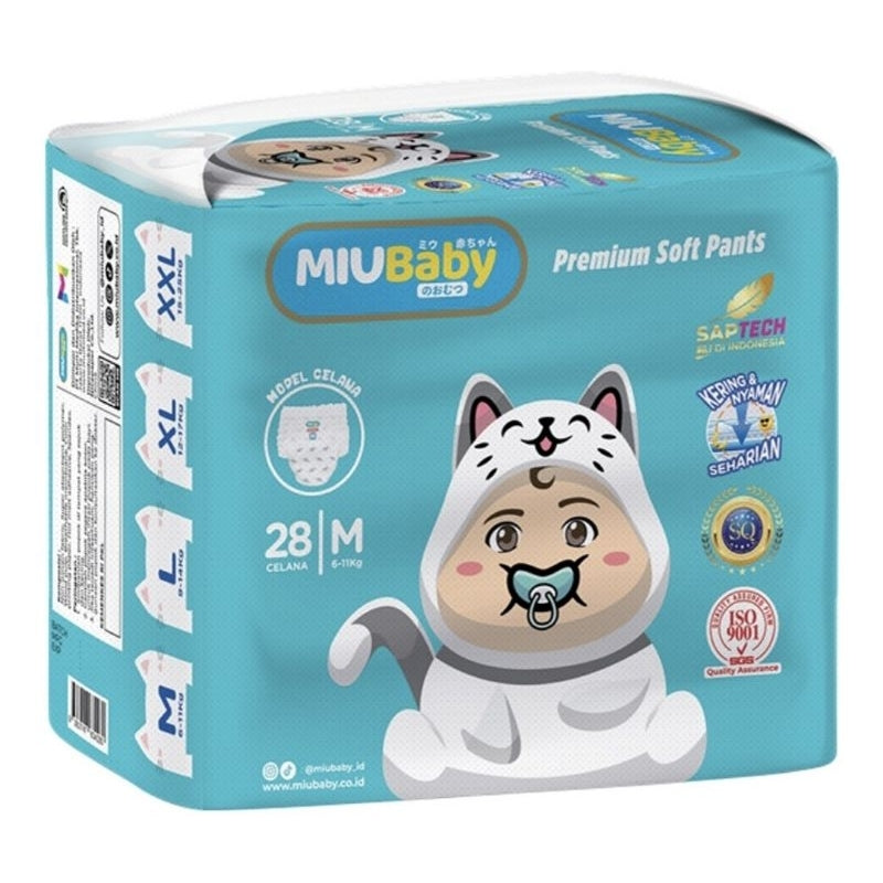 Miu Baby Popok Celana Bayi Premium Soft M-28