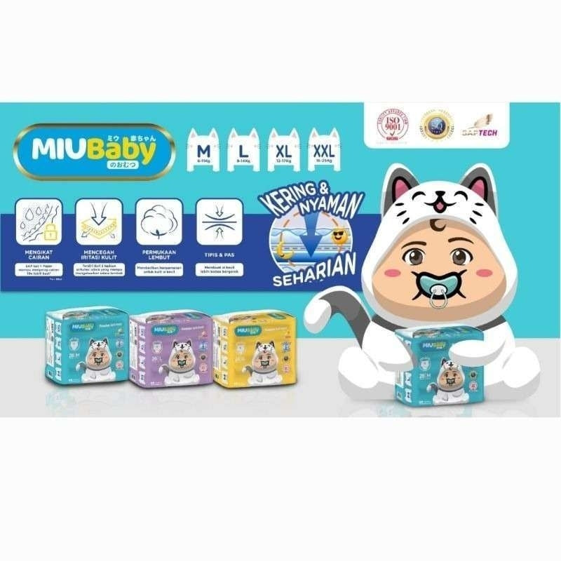 Miu Baby Popok Celana Bayi Premium Soft M-28