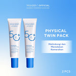 TWINPACK Wardah UV Shield Airy Smooth, Acne Calming, Aqua Fresh, Essential, Tone Up, Physical Sunscreen - Skincare