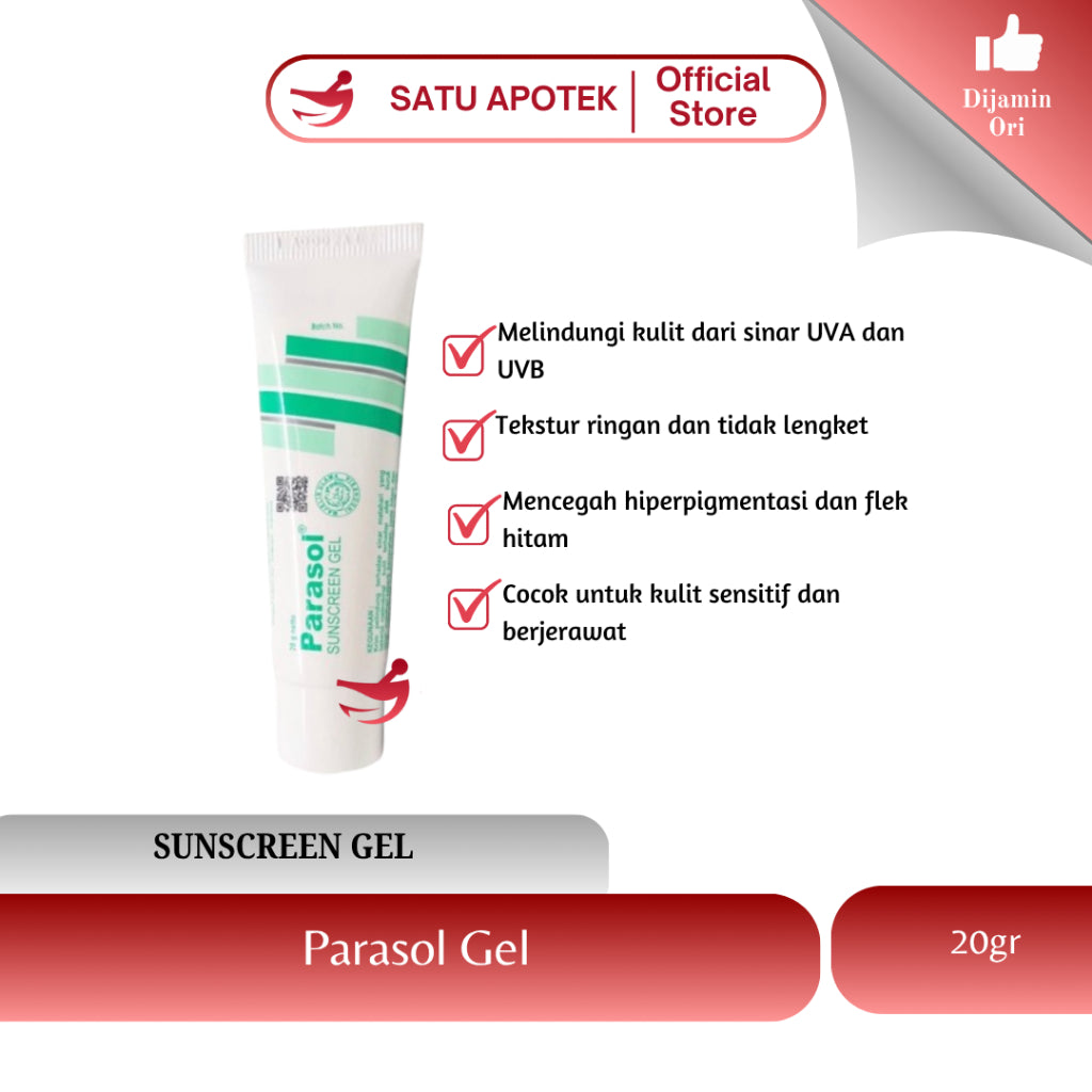 Parasol sunscreen gel 20gr - Oily Skin melindungi kulit dari sinar matahari