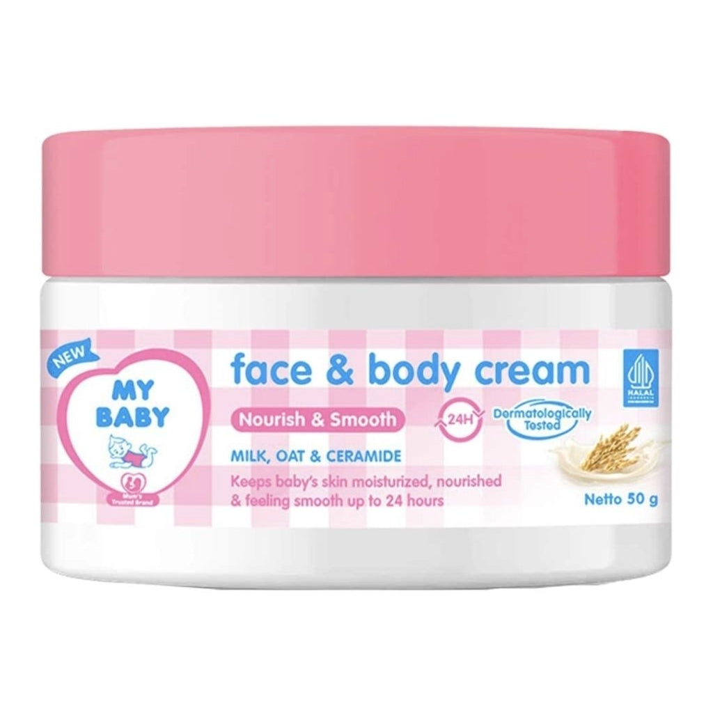 My Baby Krim Tubuh & Wajah Bayi Nourish & Smooth 50 g
