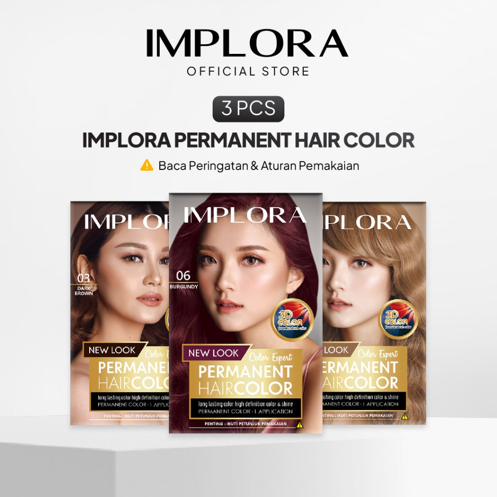 [3 PCS] Implora Permanent Hair Color