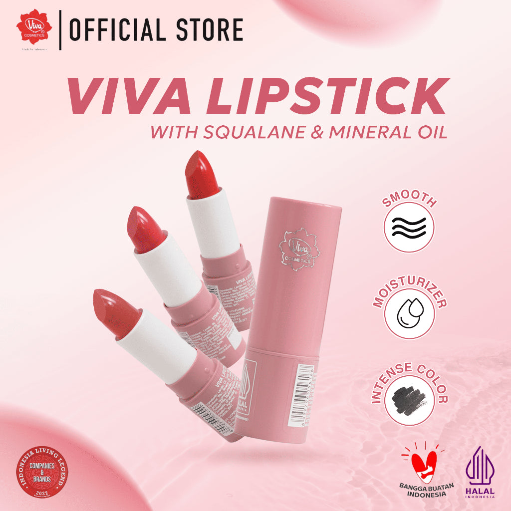 Viva Lipstick with Squalane & Mineral Oil (No. 01 - 20)