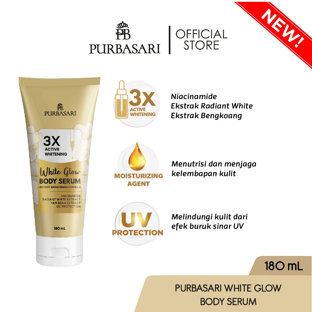 [BUNDLE HEMAT] Purbasari White Glow Body Serum + Purbasari Cybright Whitening Body Serum | Serum Lotion Viral