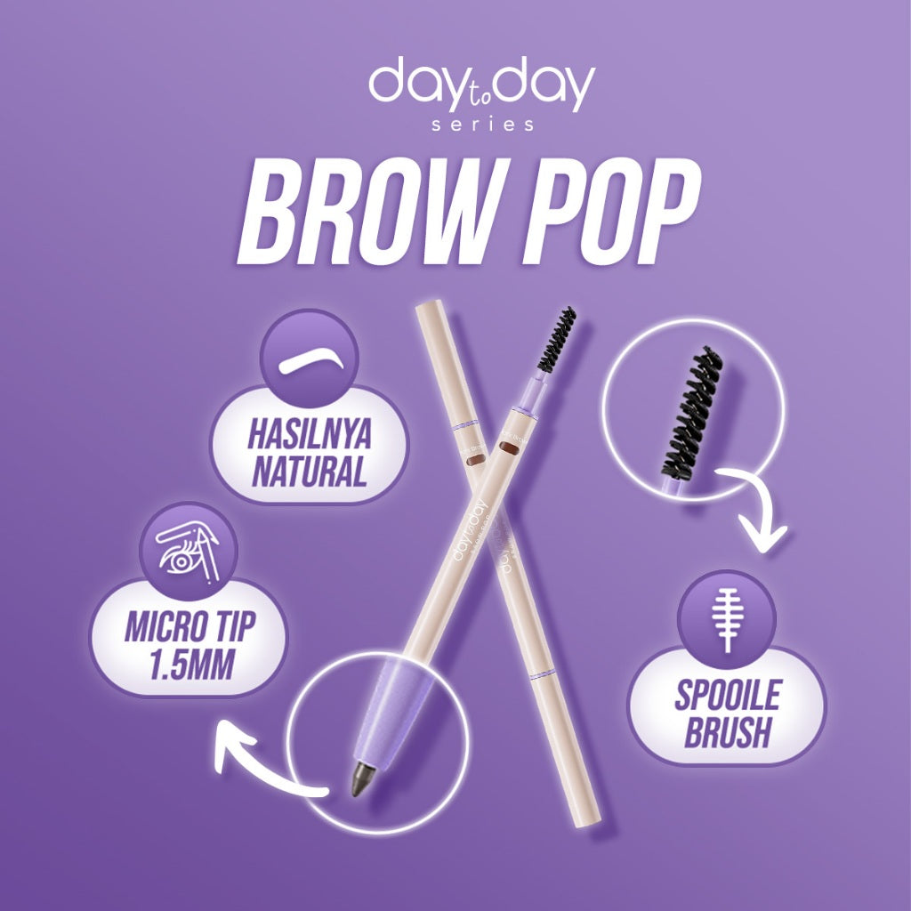 Implora Day To Day Brow Pop | Pensil Alis tahan lama & waterproof