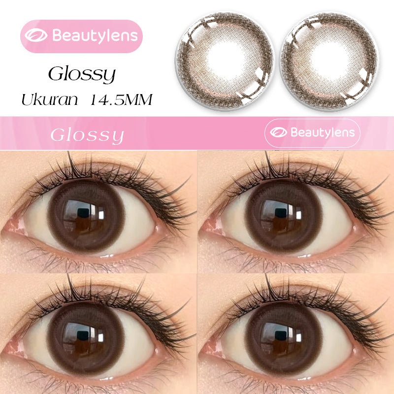 BEAUTYLENS Honeycomb milk tea normal/minus(0.00s/d-8.00) Softlens Lensa Kontak 14.2MM Free Gift