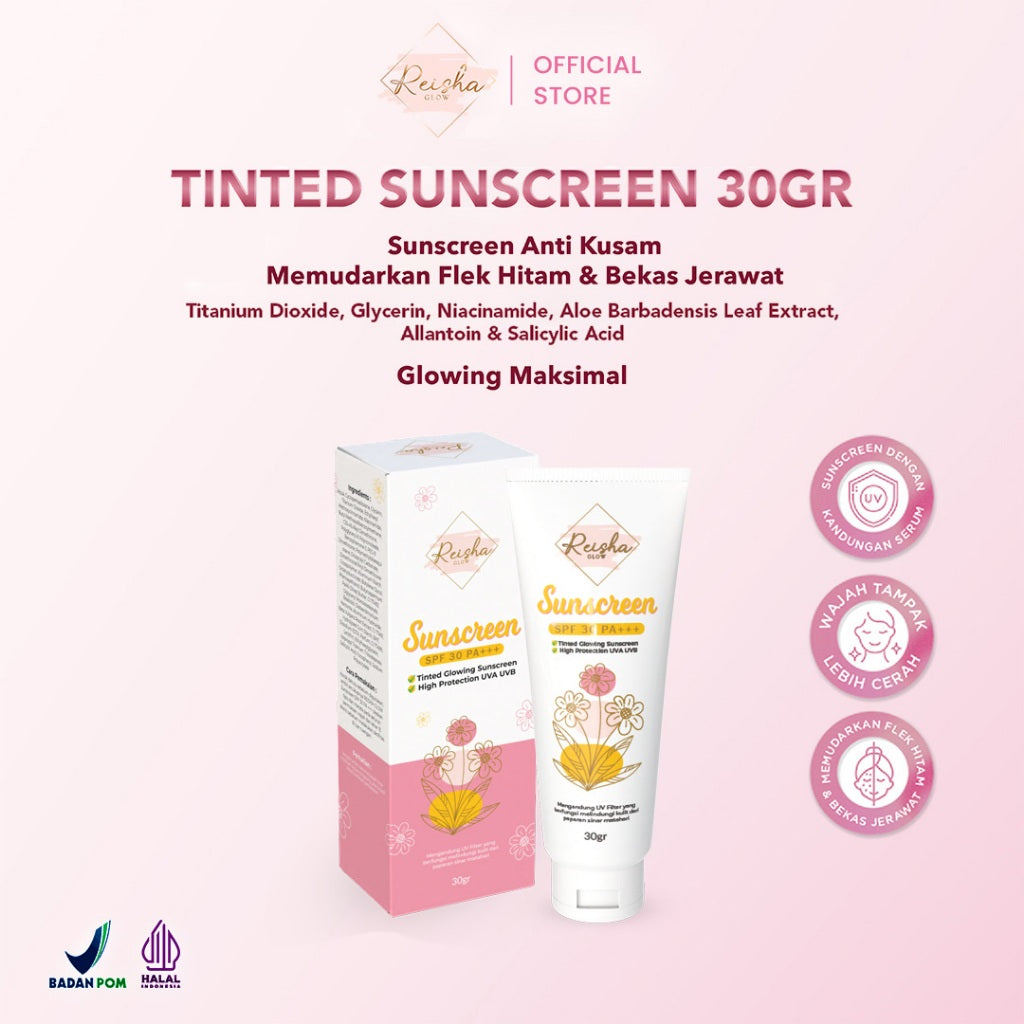 REISHA GLOW Tinted Sunscreen SPF 30 PA+++  Improved Formula I Sunscreen Sunblock BB cream