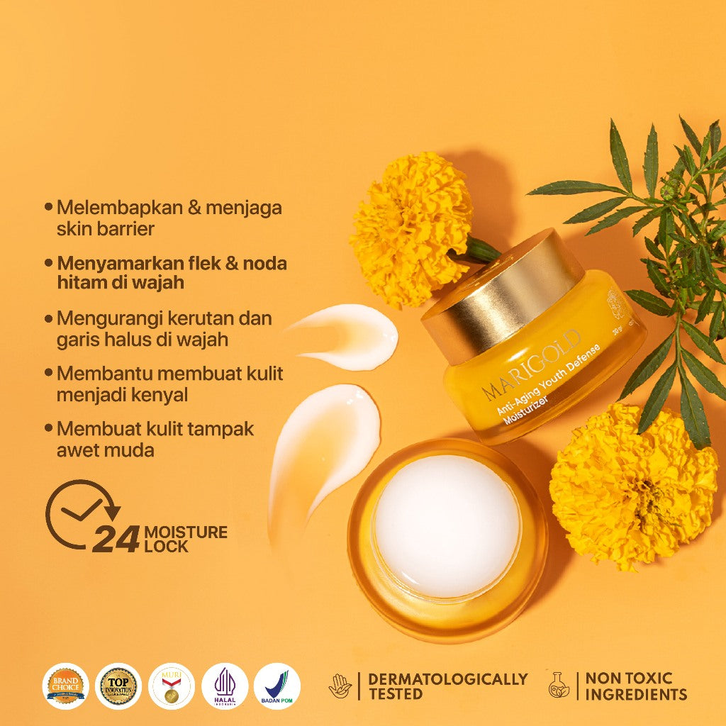 NPURE Marigold Anti-Aging Youth Defense Moisturizer/ Aging Cream / Flek Hitam / Pelembap Awet Muda
