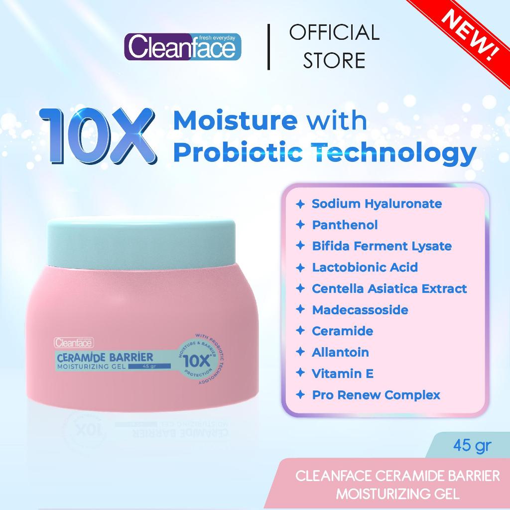 Purbasari - Cleanface Moisturizing Gel Cybright - Ceramide / 10x Moisturizing dan Probiotic Technology / Cream memperkuat skin barrier/ flek hitam / mencerahkan kulit BPOM