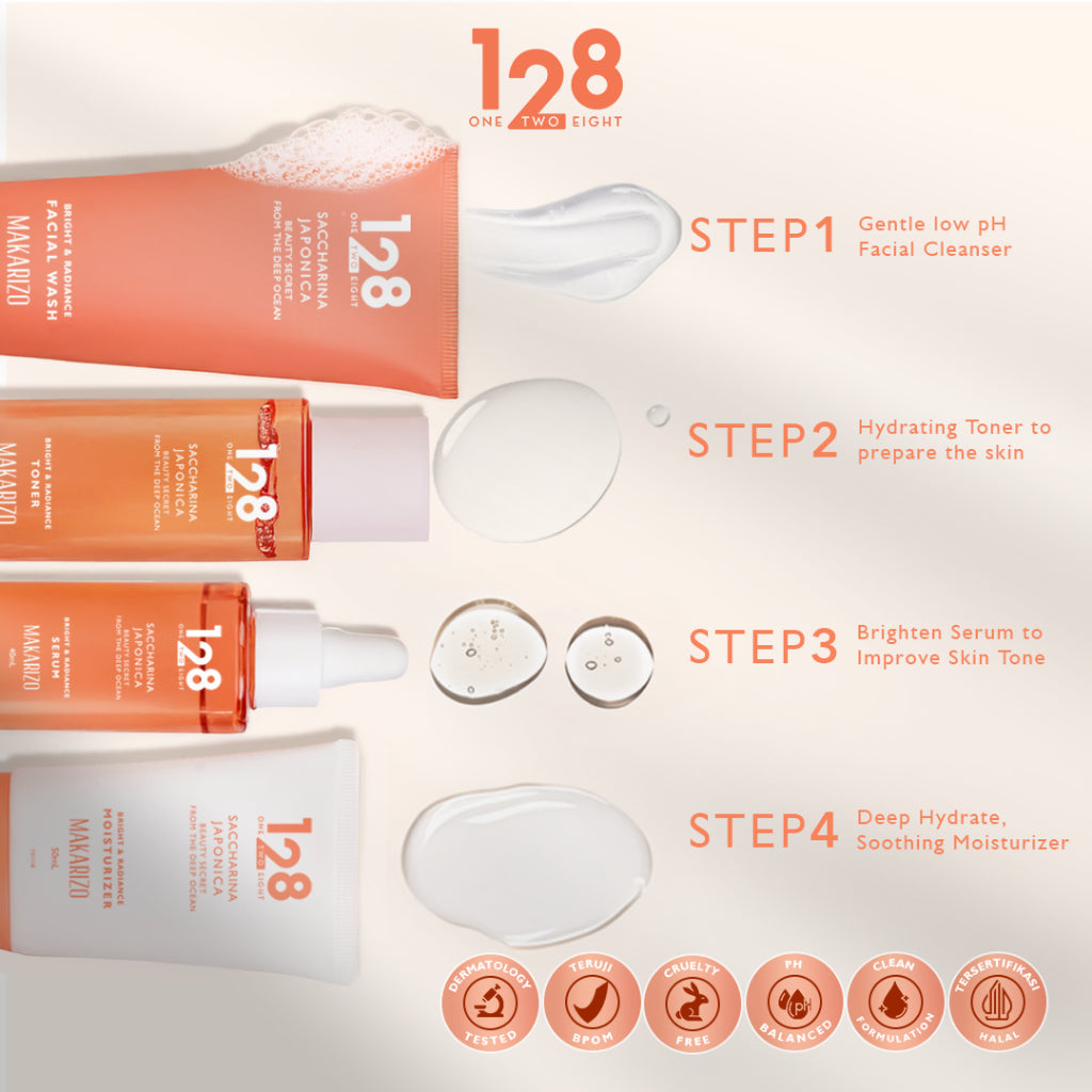 128 Saccharina Japonica Bright & Radiance Moisturizer Tube 50mL by Makarizo