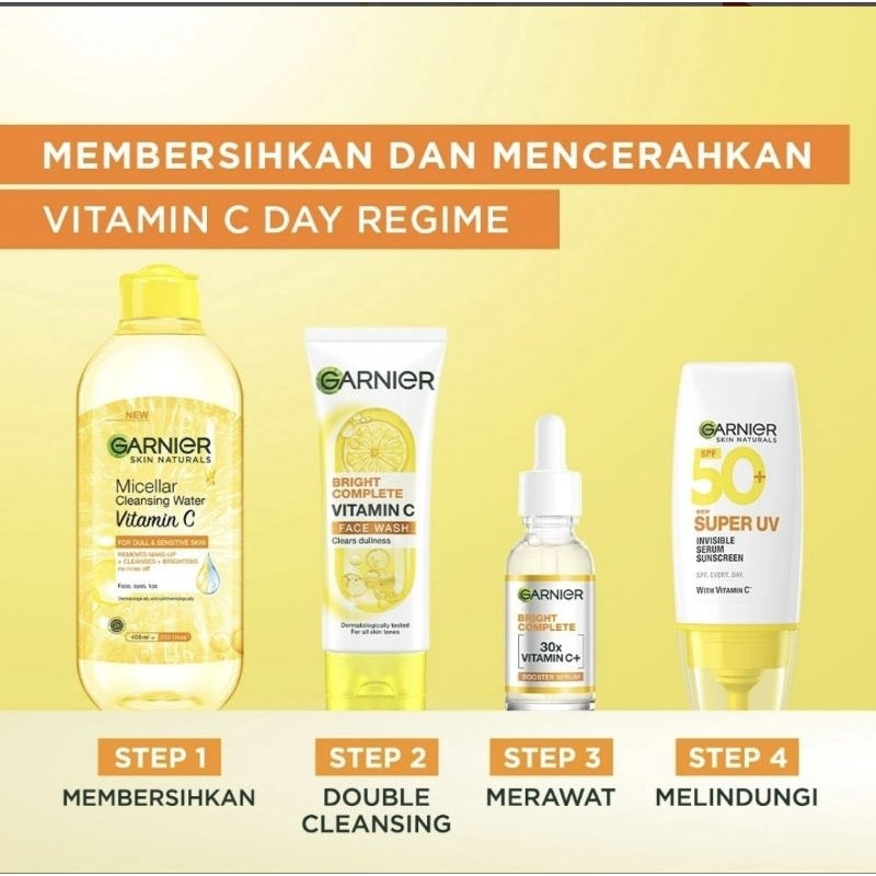 Garnier Bright Complete Pembersih Wajah Vitamin C 100
