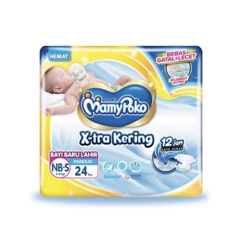 Mamy Poko X-tra Kering Popok Perekat Bayi S 24 pcs