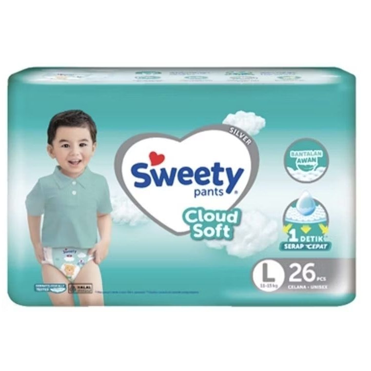 Sweety Silver Cloud Soft Popok Celana Bayi L 26 pcs