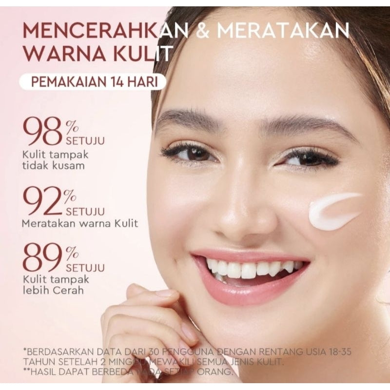Glad2Glow Moisturizer Pelembap & Pencerah Wajah Pomegranate 30 g