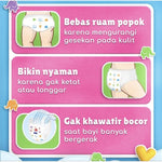 Baby Happy Body Fit Pants Popok Celana Bayi M 32 pcs