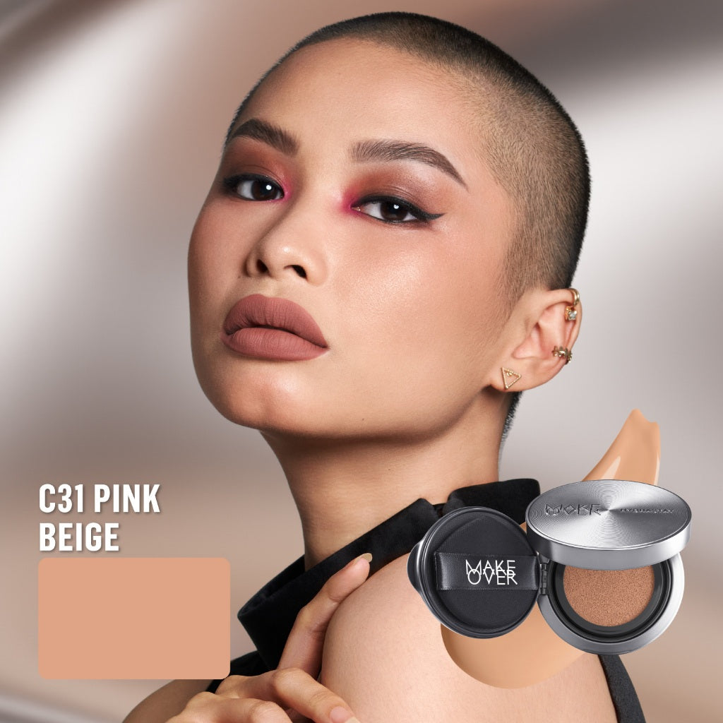 [SPECIAL 11.11] NEW! MAKE OVER Hydrastay Prismatic Glass Cushion - Glow Aqeela Sargio Cushion Plumpy Tahan Cuaca Panas Lembab Anti Crack Smudgeproof Tidak Cakey Tidak Crease High Coverage Tahan Banting Radiant Foundation Compact Makeup