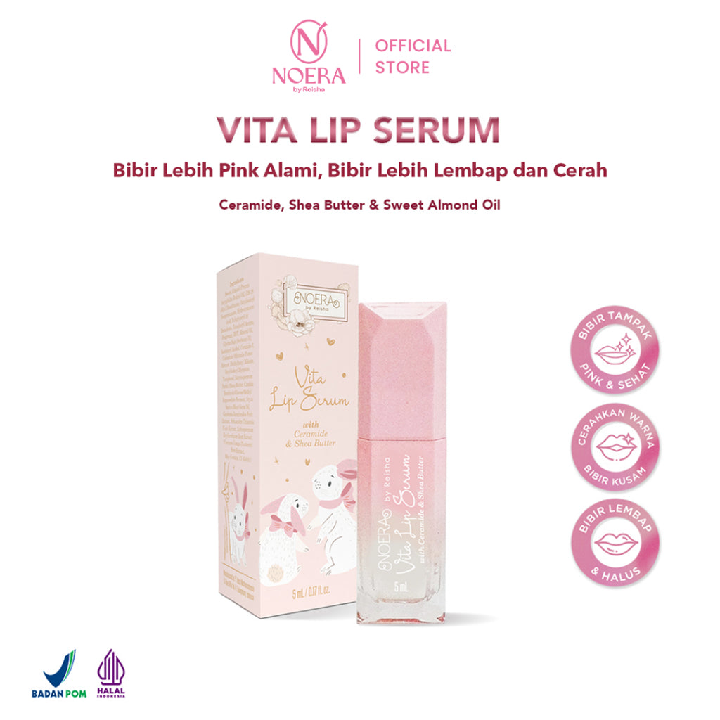 Noera Bundling Perfect Lipcare | New Vita Lip Serum + Watermelon Moisturizing Lip Balm + Watermelon Lip Scrub + Lip Sleeping Mask