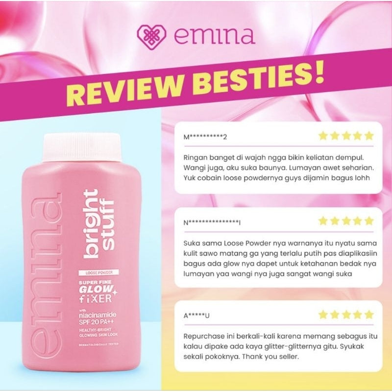 Emina Bright Stuff Bedak Tabur Wajah 55 g