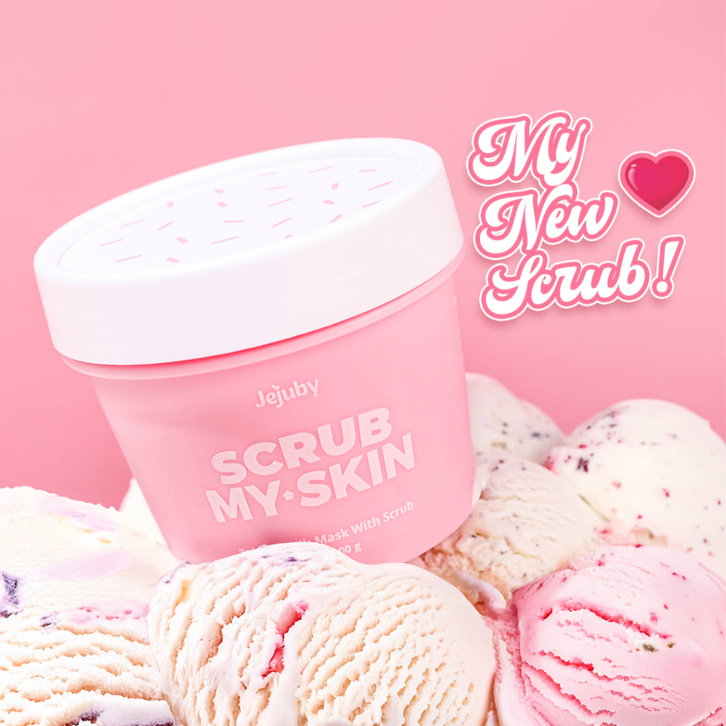 Sakura Milk Mask with Scrub | Scrub Pemutih Badan | Scrub Badan Jejuby [BPOM]